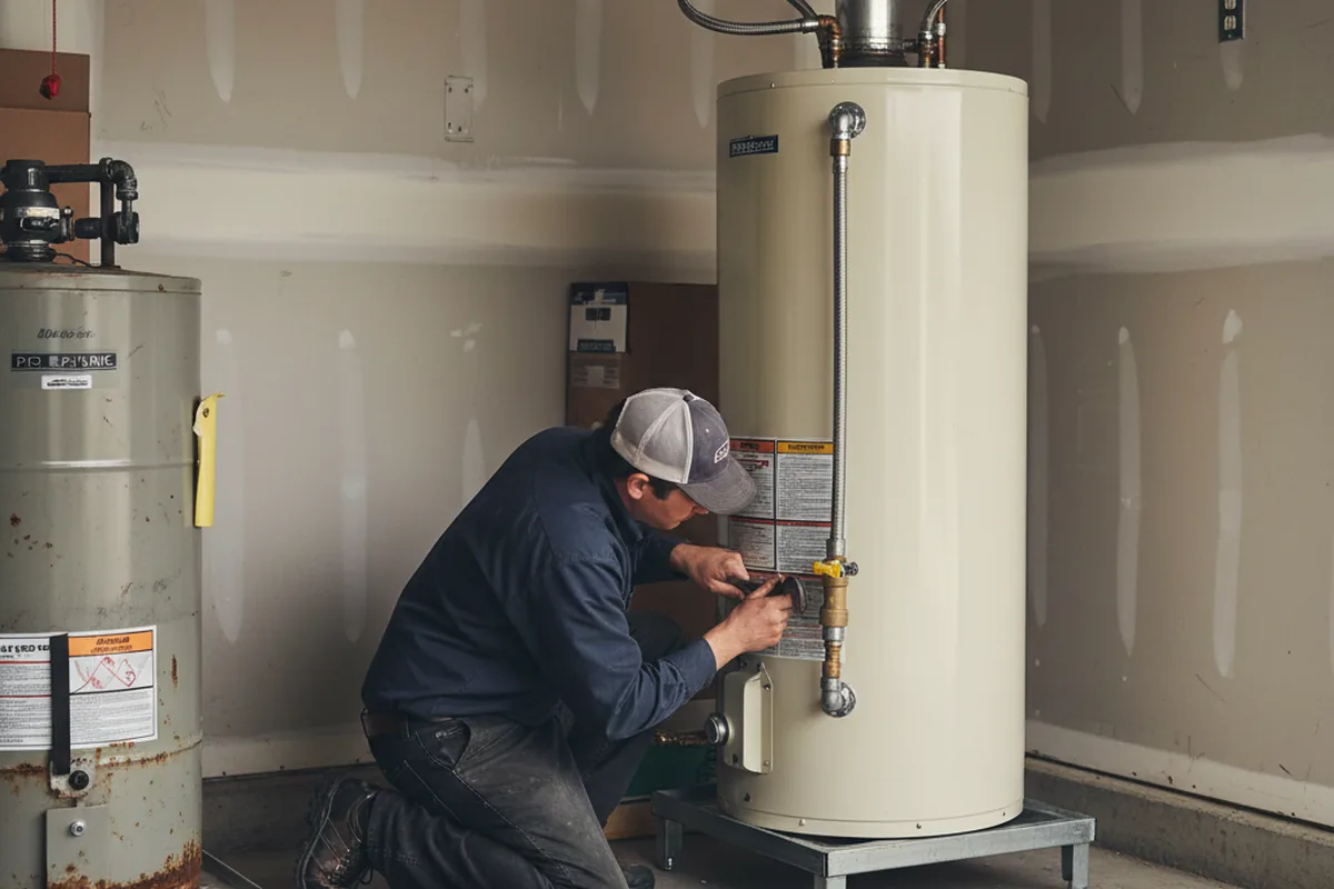 Water heater and shutoff valve replacement in Fletcher